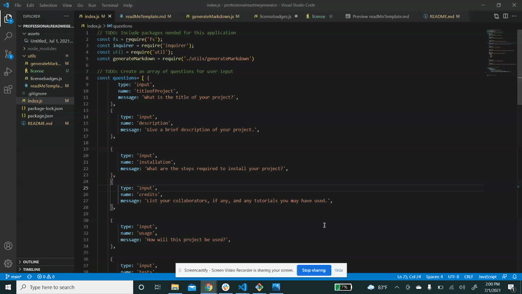 screen shot of website
